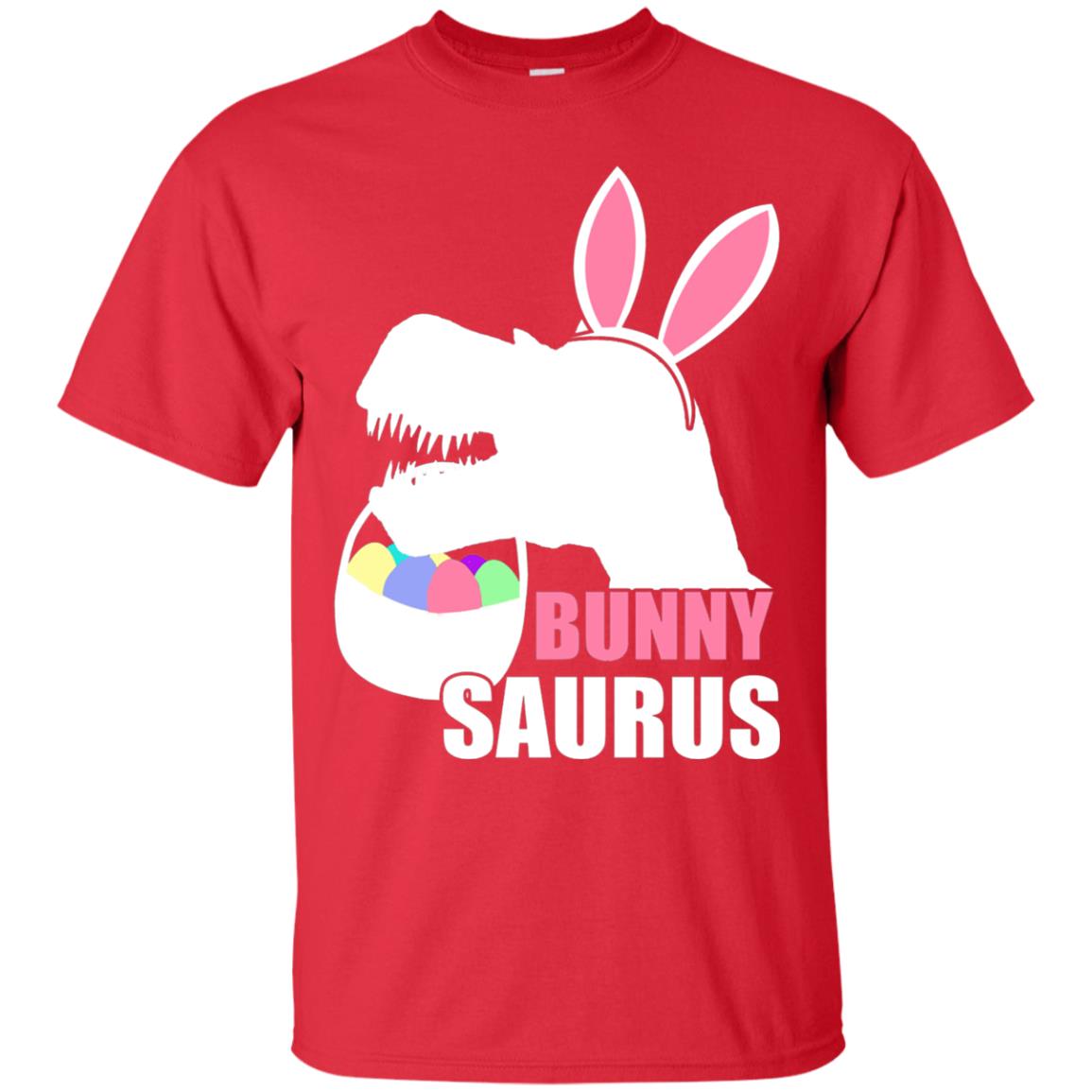 Bunnysaurus Easter Dinosaur Lover Shirt Red