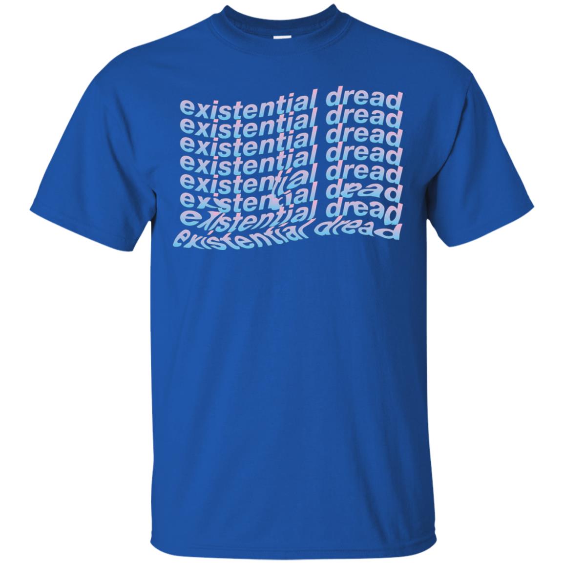 Existential Dread Waves Melting Distortion Aesthetic T-shirt Royal