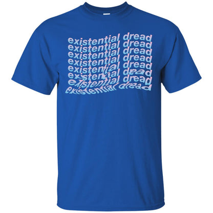 Existential Dread Waves Melting Distortion Aesthetic T-shirt Royal