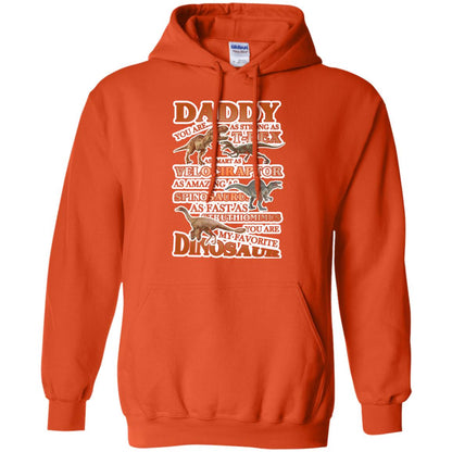 Daddy You Are My Favorite Dinosaur Shirt For Kids Orange