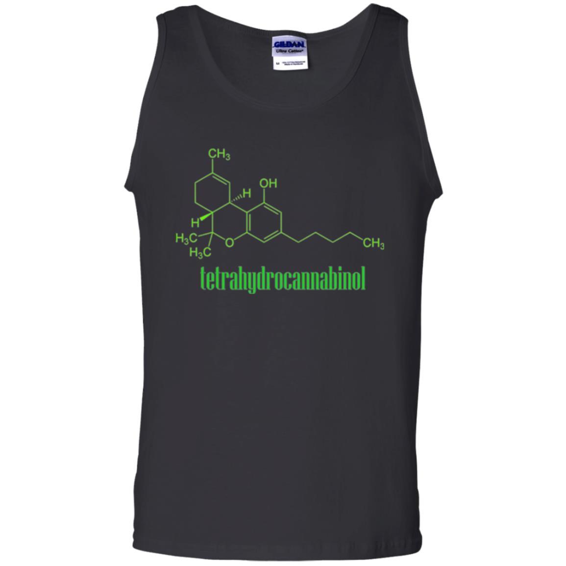 Canabis Molecule T-shirt Tetrahydrocannabinol Thc Black