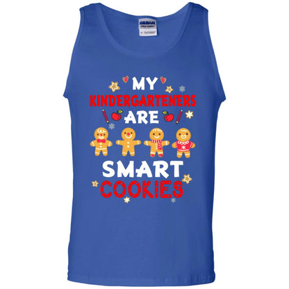 My Kndergarteners Are Smart Cookies X-mas Gift Shirt For Kindergarten Teachers Royal