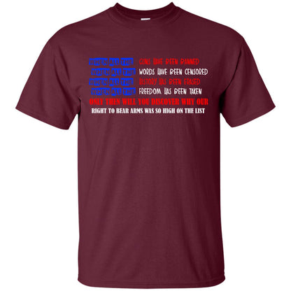 Why Our Right To Bear Arms Was So High On The List Shirt Maroon