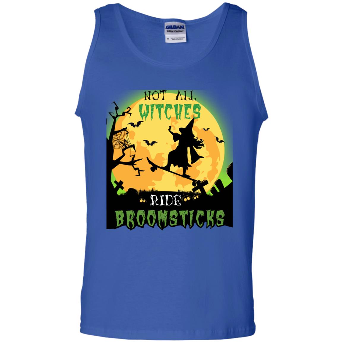 Not All Witches Ride Broomsticks Witches Ride Skateboard Funny Halloween Shirt Royal