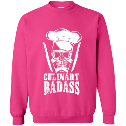 Culinary Badass Funny Chef Skull Knifes Cooking Tshirt Heliconia