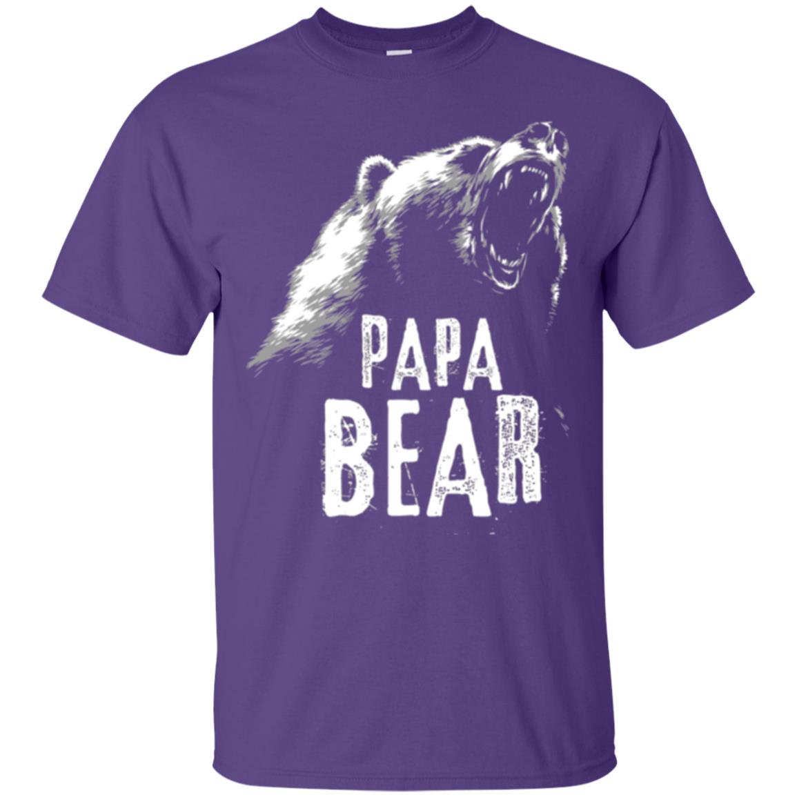 Papa Bear Best Dad For Fathers Day T-shirt Purple