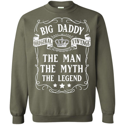 Big Daddy Original Vintage The Man Myth Legend Grandfather T-shirt Military Green