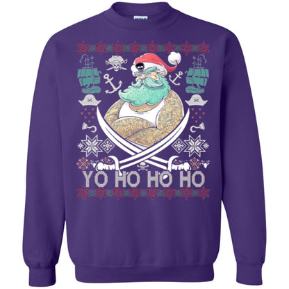 Christmas T-shirt Santa Pirate Purple