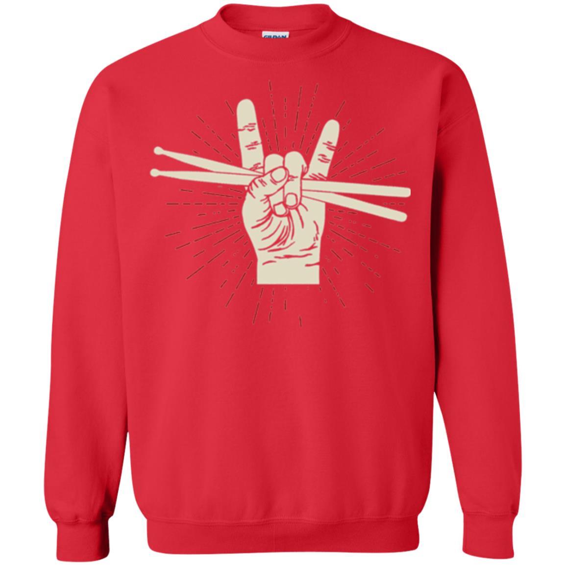 Drummer T-shirt Drumsticks Percussion Rock Red
