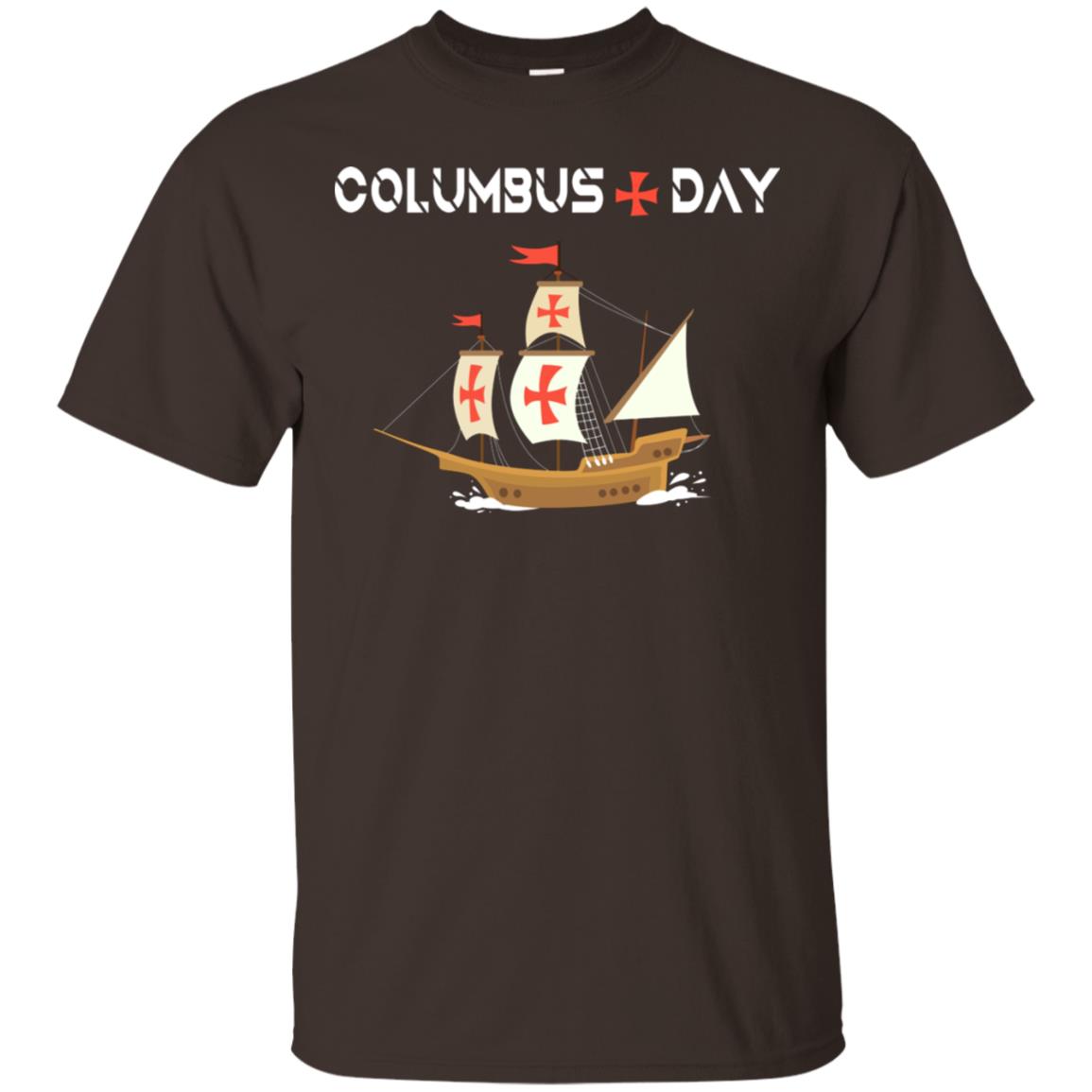 Happy Columbus Day Shirt Dark Chocolate