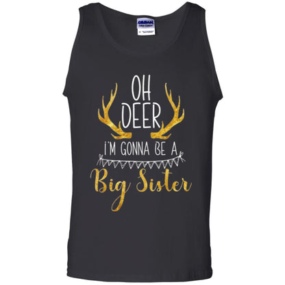Announcement T-shirt Oh Deer I_m Gonna Be A Big Sister Black