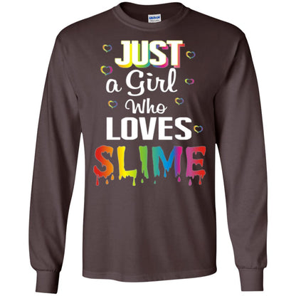 Slime Lovers T-shirt Just A Girl Who Loves Slime Dark Chocolate