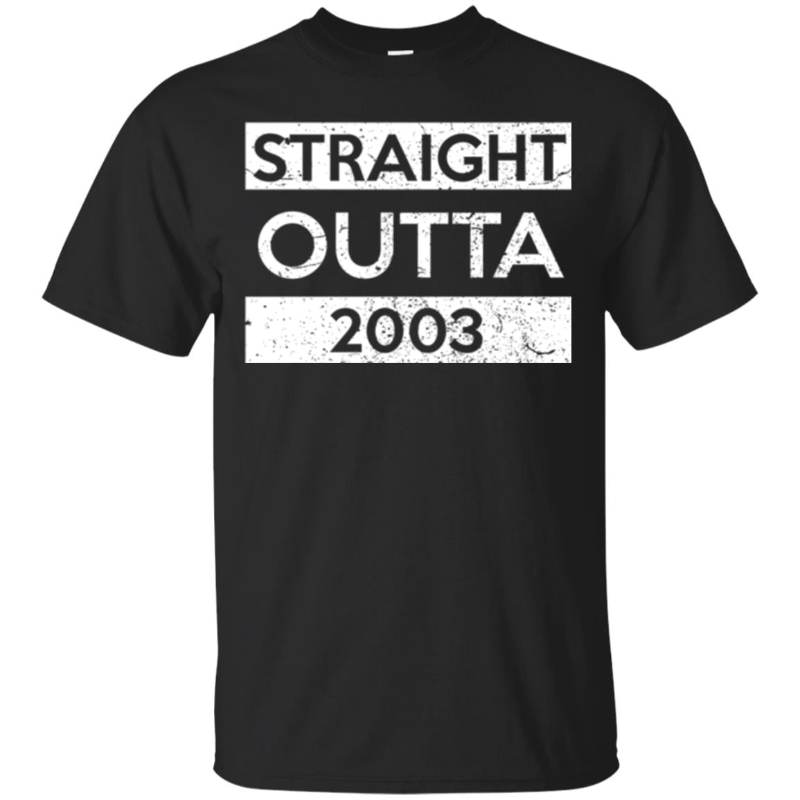 Brithday T-shirt Straight Outta 2003 Black