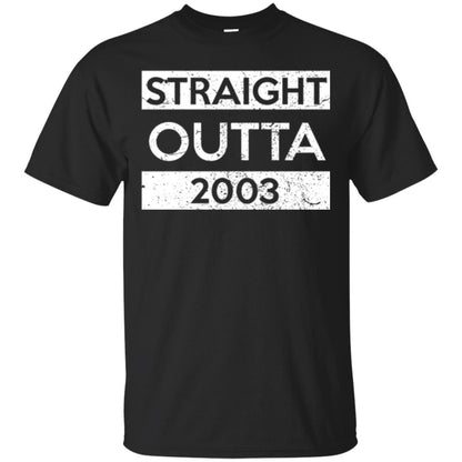Brithday T-shirt Straight Outta 2003 Black