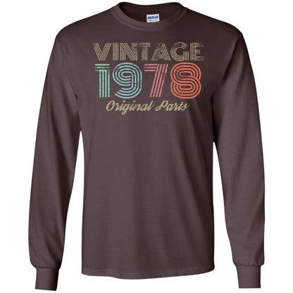 Vintage 1978 T-shirt Retro 70s 40th Birthday Dark Chocolate