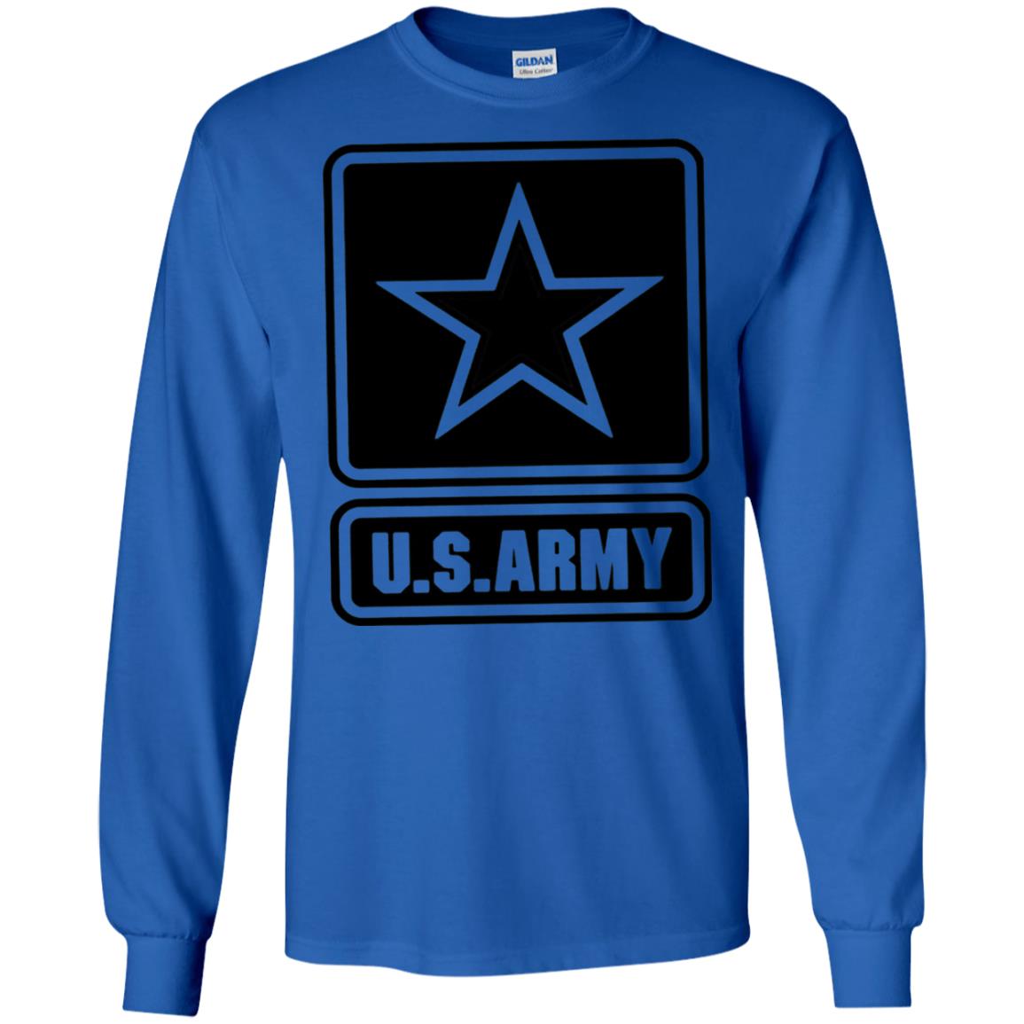 Us Army Black Logo United States Design T-shirt Royal
