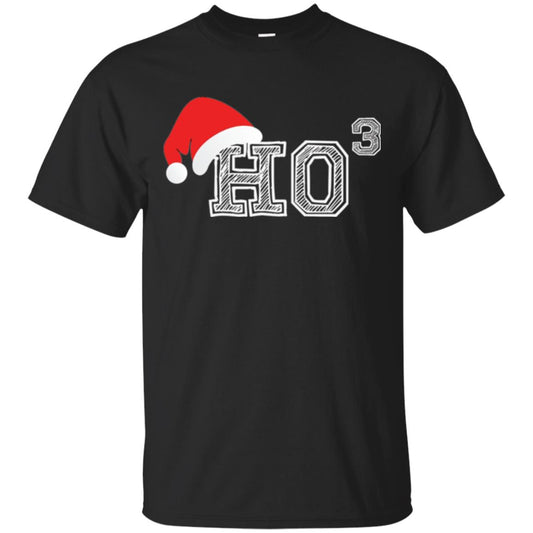 Christmas T Shirt Ho Ho Ho X 3 Third Power Black