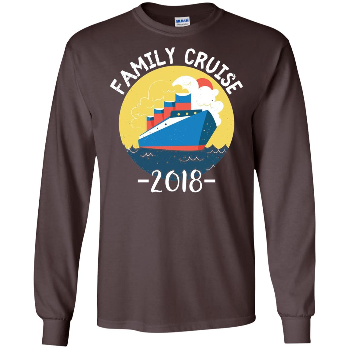Summer Holiday T-shirt Family Cruise 2018 Dark Chocolate