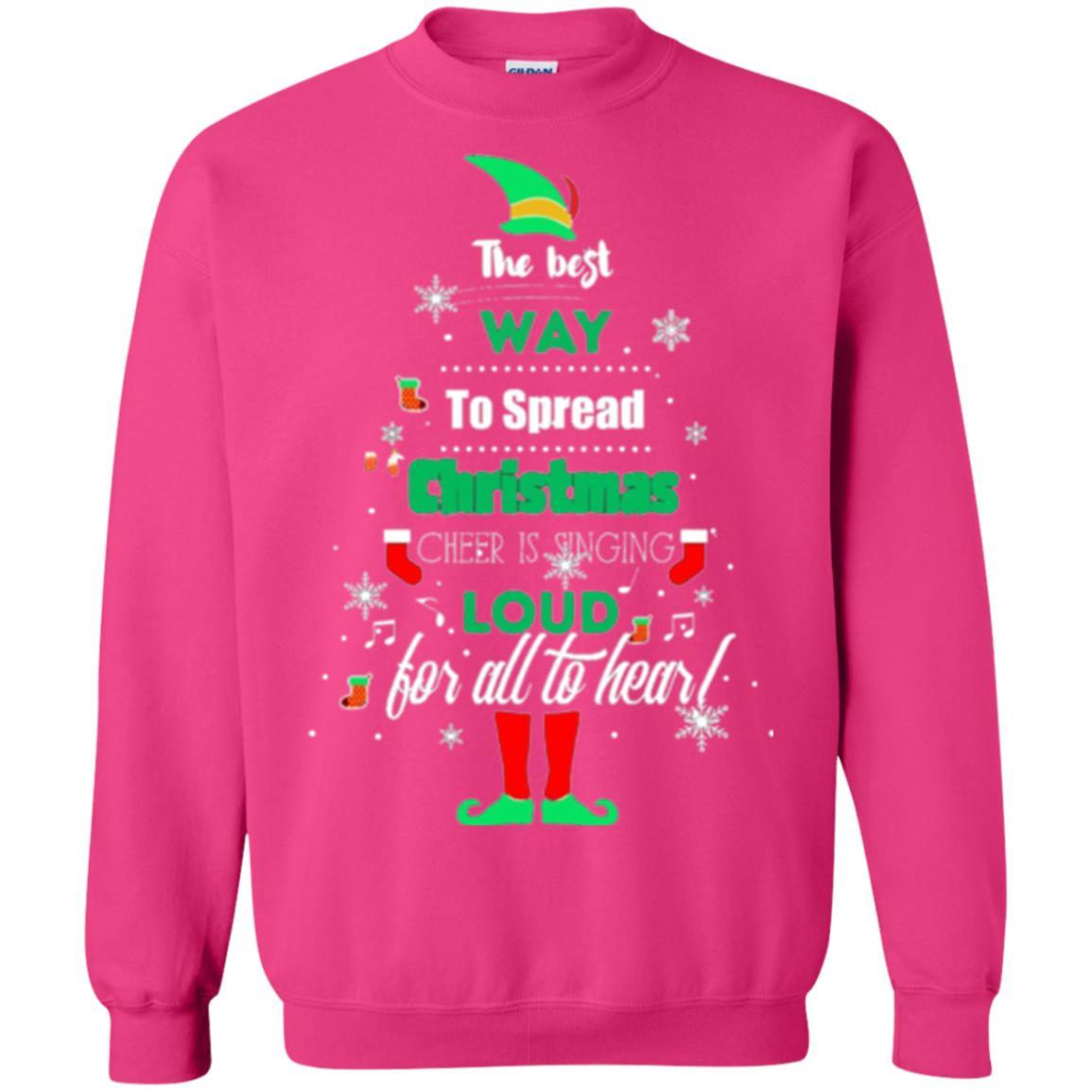 Elf Christmas T-shirt The Best Way To Spread Christmas Cheer Heliconia