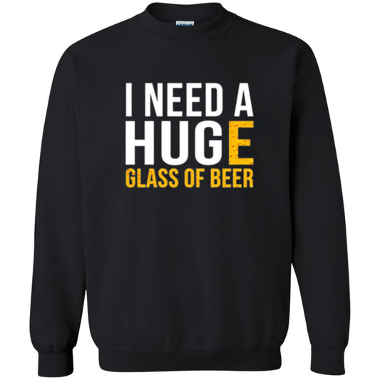 Drinking T-shirt I Need A Huge Glass Of Beer Black