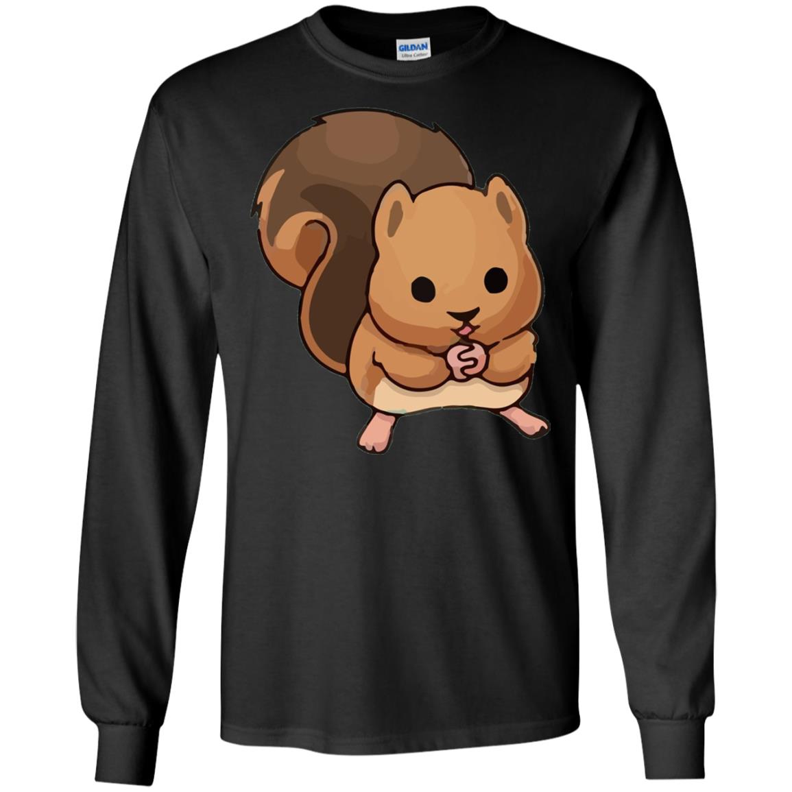 Cute Squirrel Graphic T-shirt Black