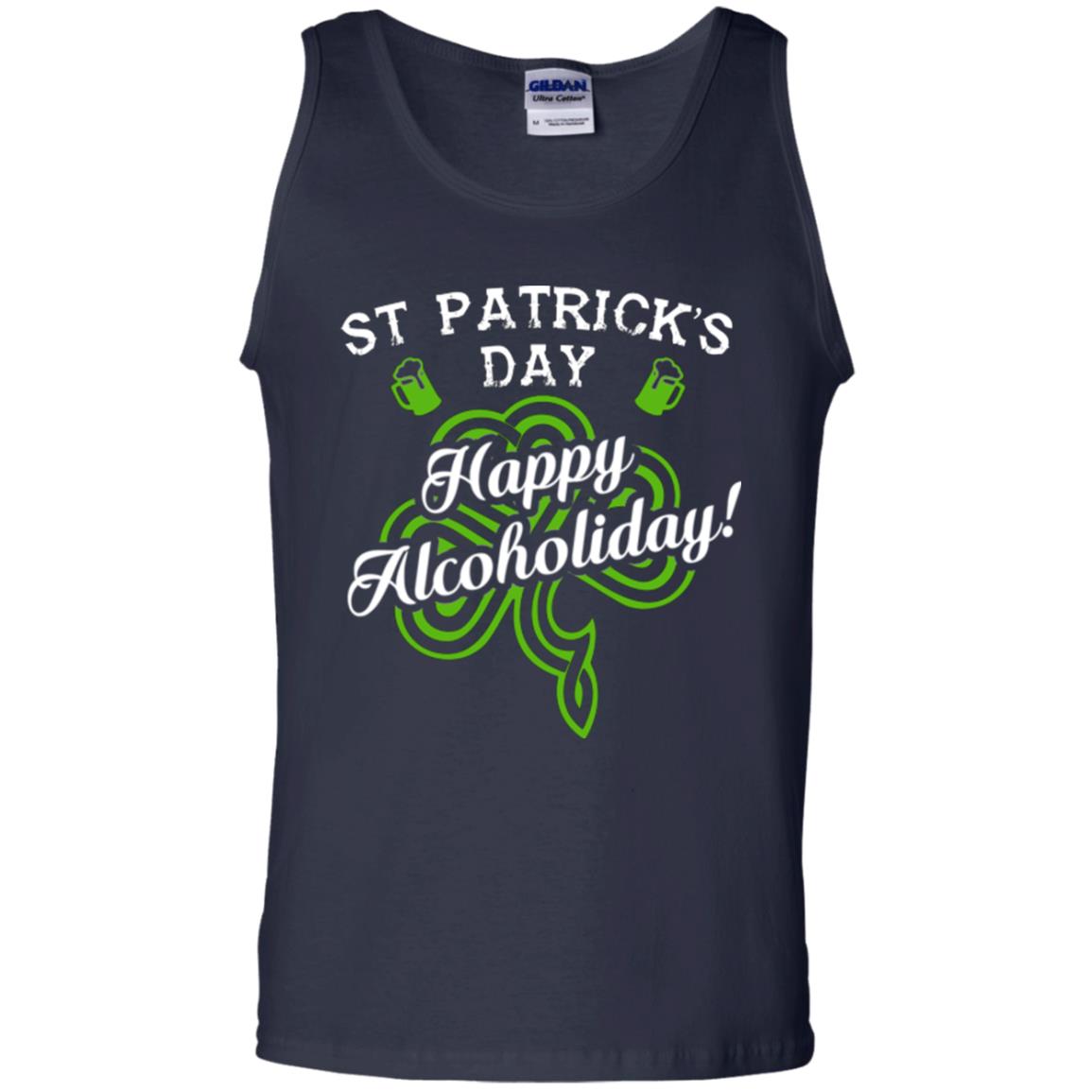 St. Patrick's Day T-shirt Happy Alcoholiday Navy