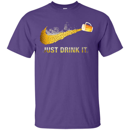 Beer Just Drink It Beer Lover T-shirt Purple