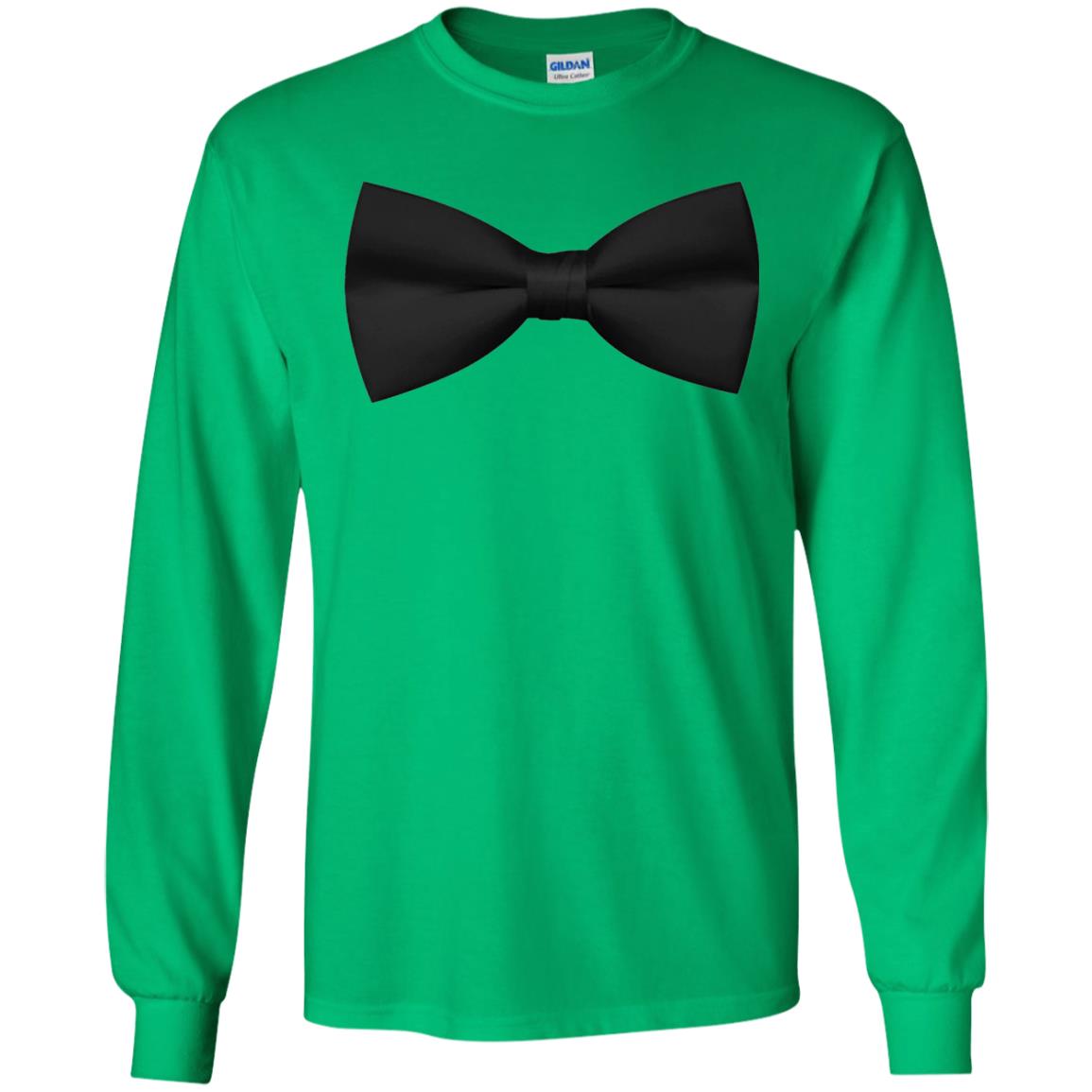 Big Black Bow Tie Tee Shirt Irish Green