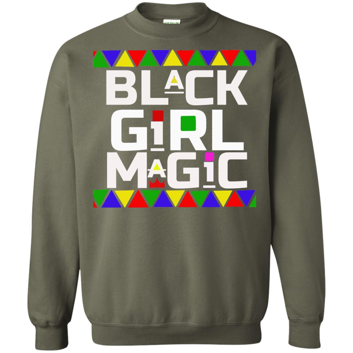 Black Girl Magic Black History African Pride T-shirt Military Green