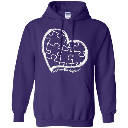 Autism Awareness Embrace Differences Shirt Purple