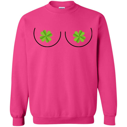 Shamrocks Breast Saint Patrick_s Day T-shirt Heliconia
