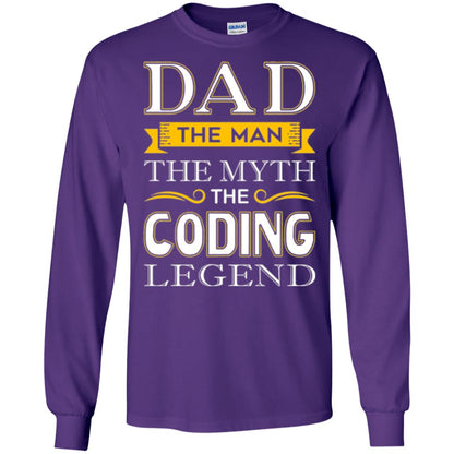 Daddy T-shirt The Man The Myth Colding Legend Purple