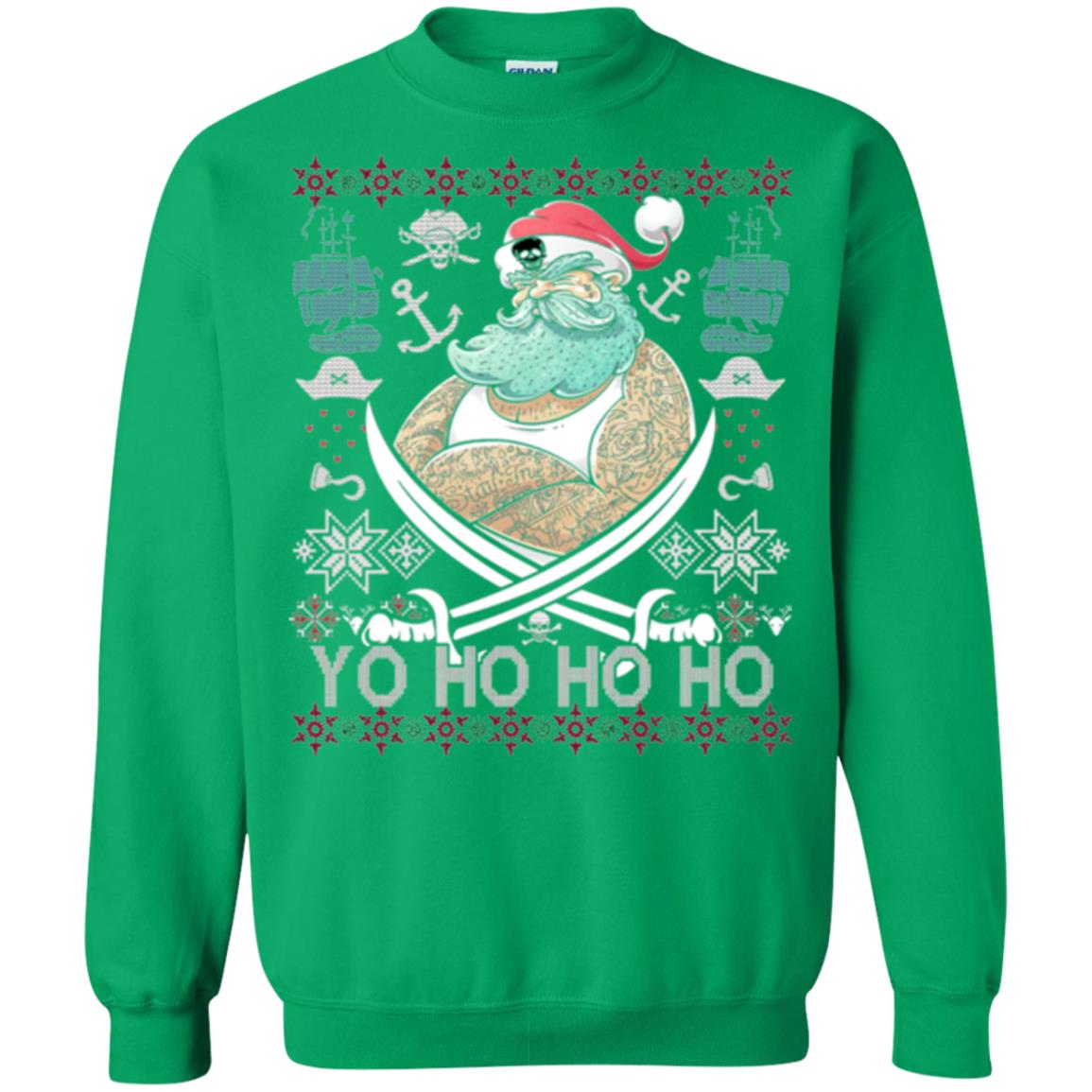 Christmas T-shirt Santa Pirate Irish Green