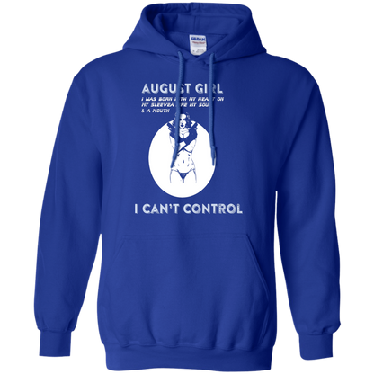 August Girl I Was Born With My Heart T-shirt Royal