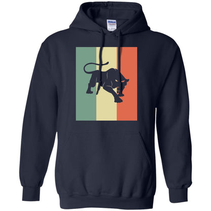 Black Panther Silhouette Gift Shirt Retro Vintage Classic Tee Navy