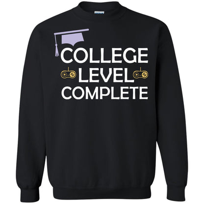 College Level Complete Funny College Graduation Shirt Black