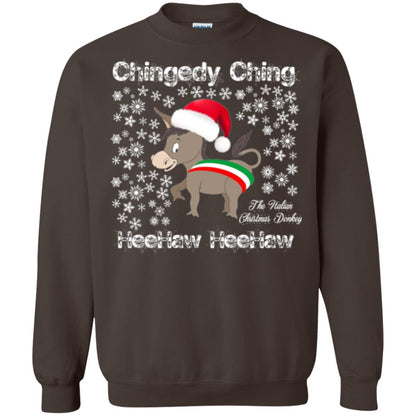 Christmas T-shirt The Italian Christmas Donkey Dark Chocolate