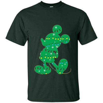 Disney Mickey Mouse Christmas Lights T-shirt Forest Green