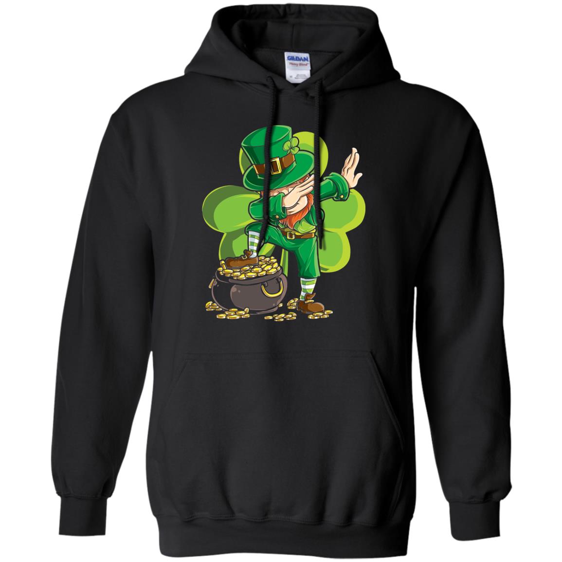 Dabbing Leprechaun St Patricks Day T-shirt Black