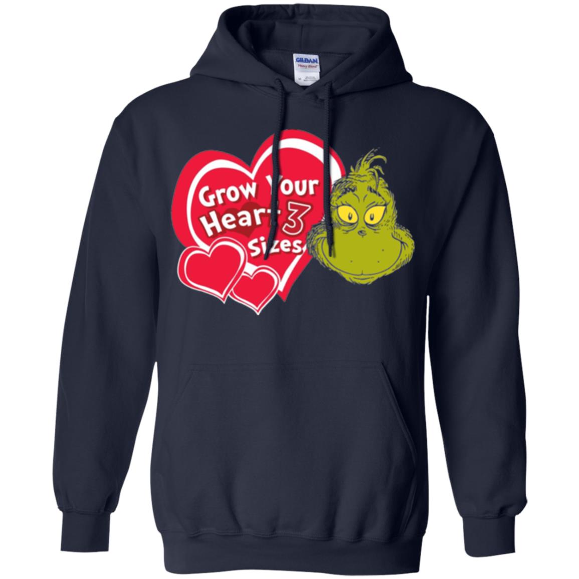 Dr. Seuss Grinch T-shirt Grow Your Heart 3 Sizes Navy