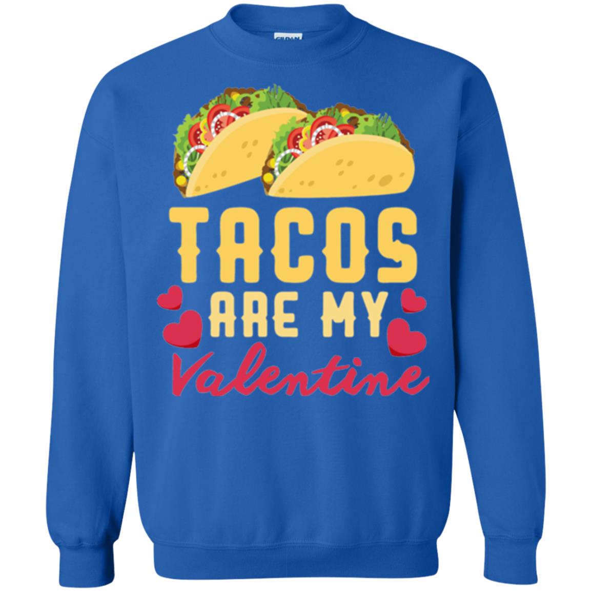 Funny Valentines Day Shirt Tacos Lovers Love Heart Gift Shirt Royal