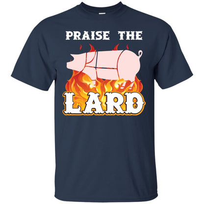Praise The Lard Bbq Bacon T-shirt Navy