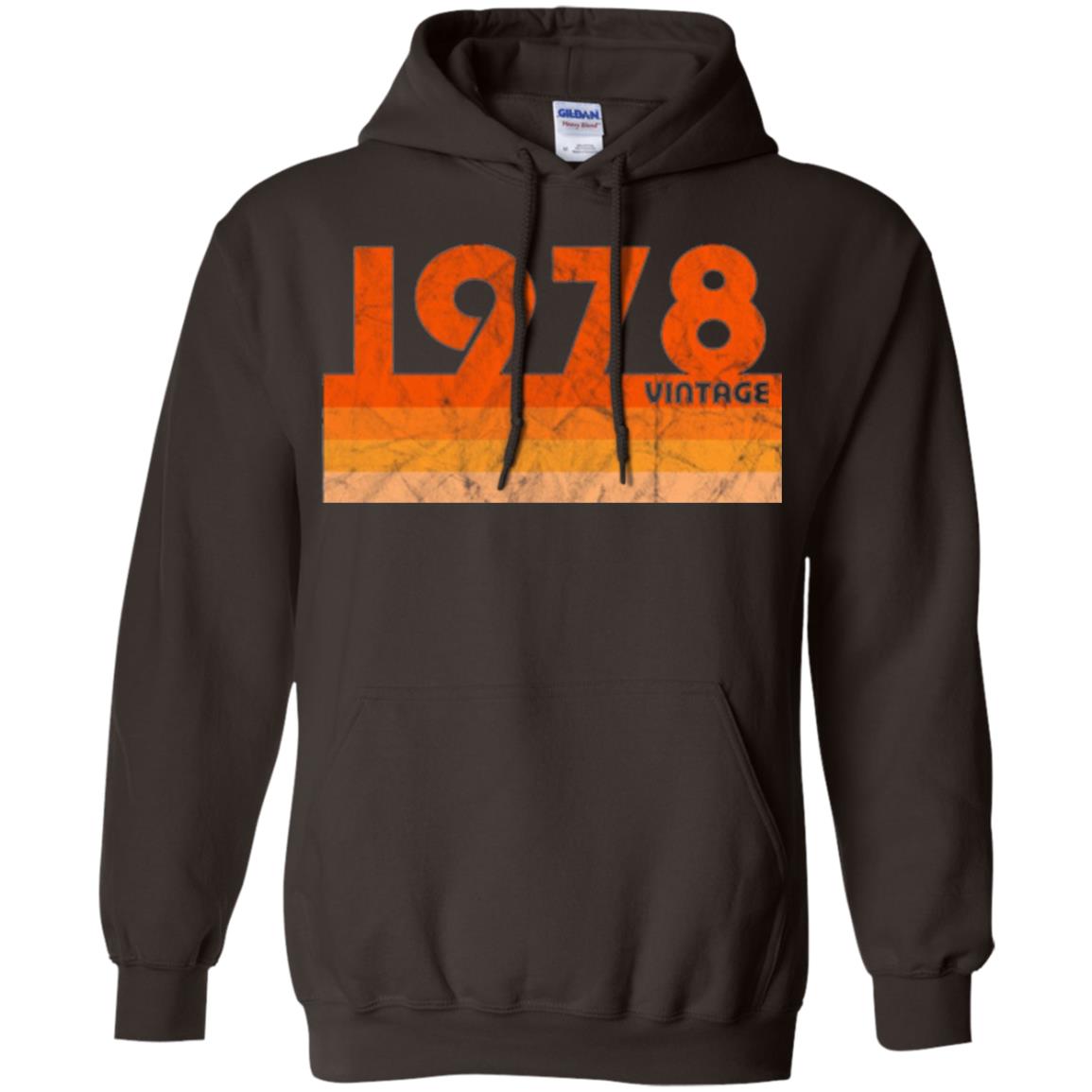 Vintage Retro 1978 T-shirt 40 Years Old Gift T-shirt Dark Chocolate
