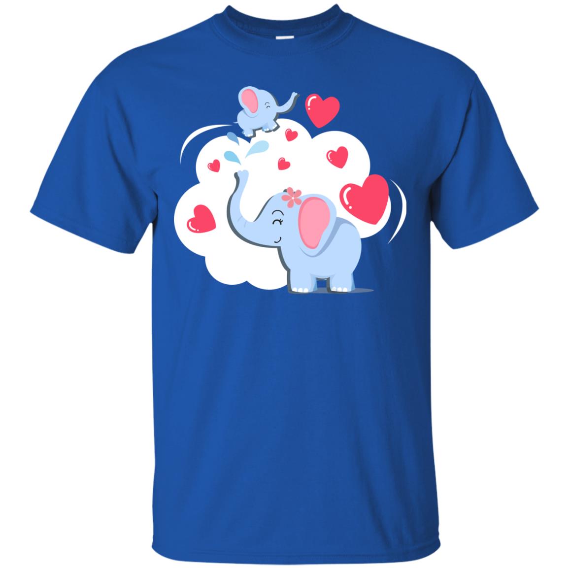 Mothers Day On 13th Of May Elephant Mom And Kid Shirt Royal