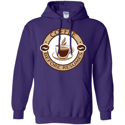 Coffee Before Resumes Coffee Lovers Shirt Purple