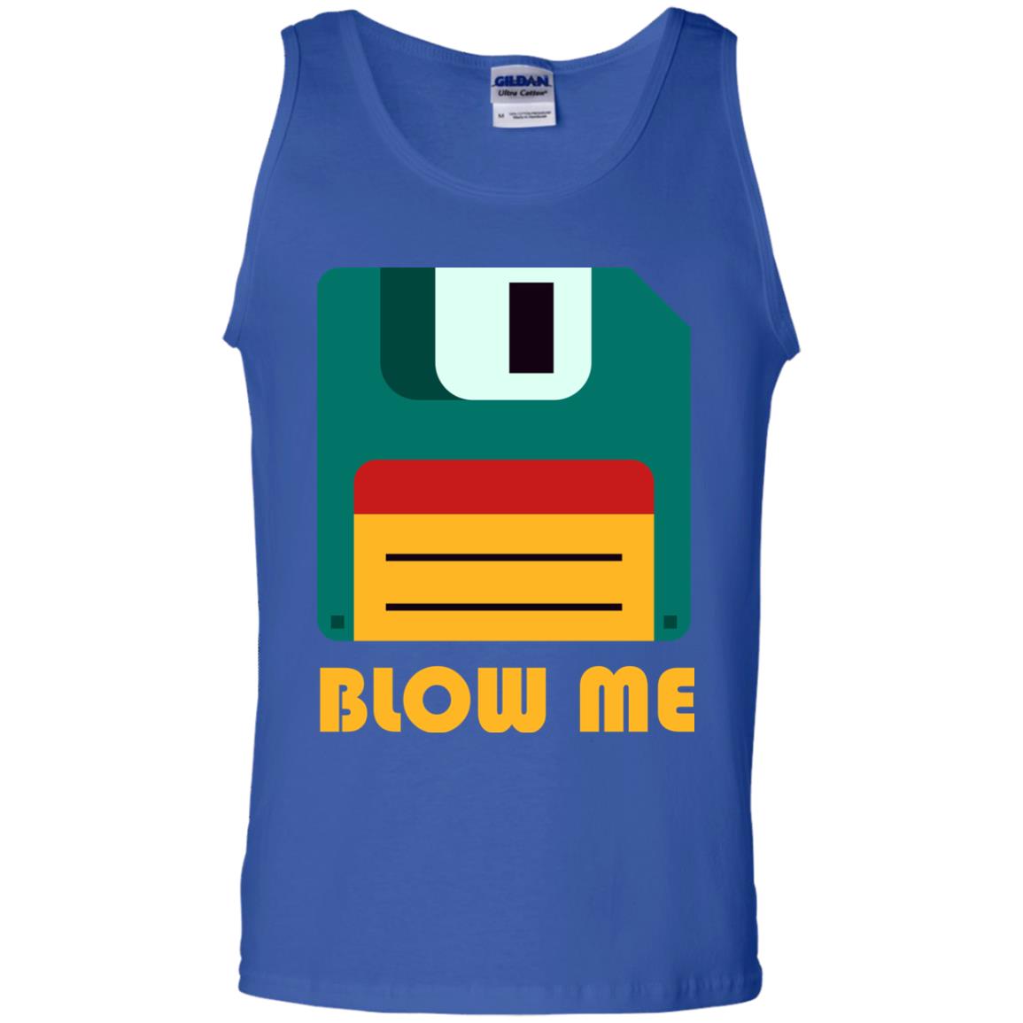 Blow Me Funny Floppy Disk Saying T-shirt Royal