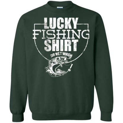 Fisherman T-shirt Lucky Fishing Shirt Do Not Wash Forest Green