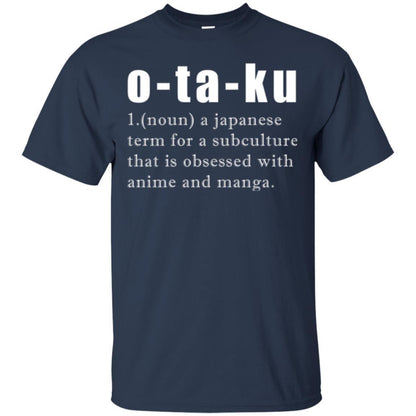 Otaku Definition T-shirt A Japanese Term For A Subculture Navy