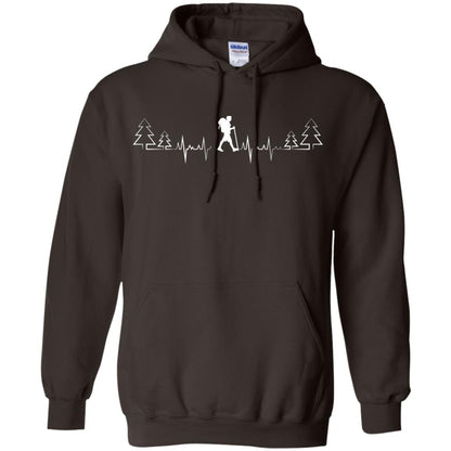 Heart Beat Hiking Lovers Shirt Dark Chocolate