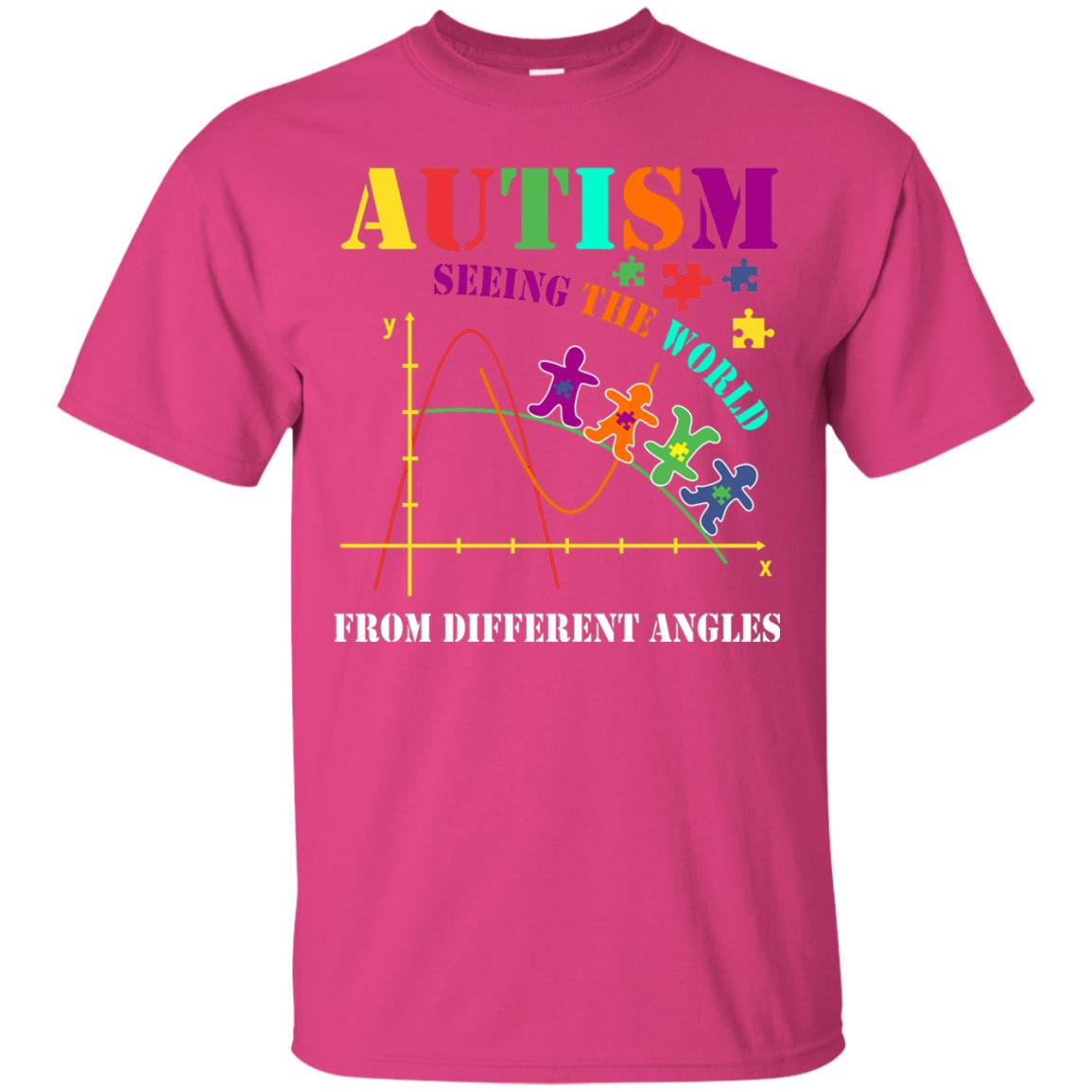 Seeing The World From Different Angles Autism Awareness T-shirt Heliconia